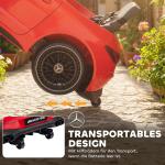Elbil Barn Sportbil Röd Plast för Barn 3–6 År Batteridriven Bil med Fjärrkontroll 12V Motor och Musikfunktion Rolig Lek