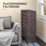 Hopfällbar Säng med Madrass, 4 Hjul, upp till 150 kg, Metallram, Mörkgrå, 190 x 80 x 42 cm
