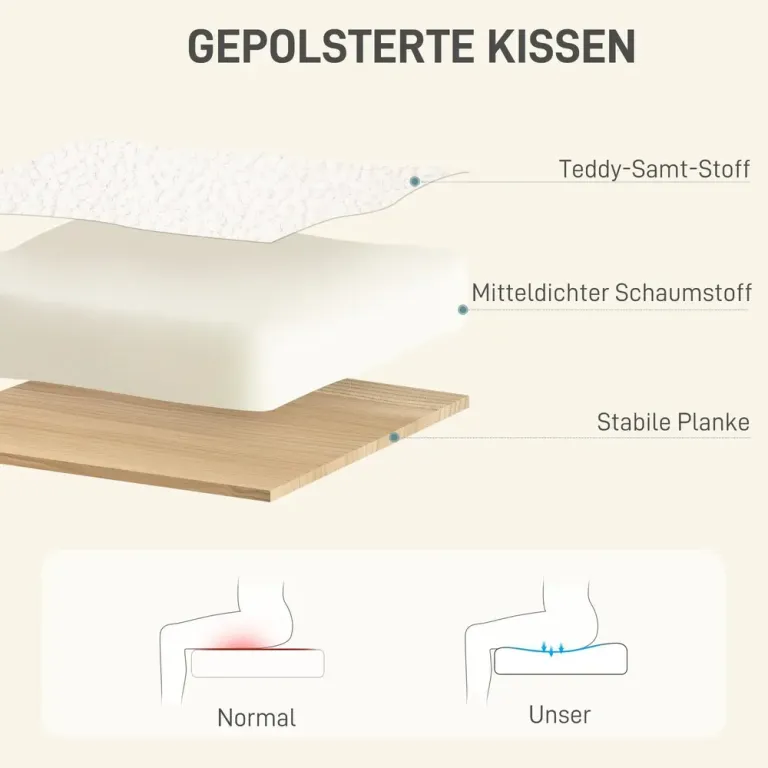 Kontorsstol Krämvit av Sammetslook och Stål