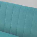 Soffa Loveseat 2-Sits Grön av Tyg med Linnelook och Trä för Vardagsrum Dubbelsoffa med Träben Lastkapacitet upp till 150 kg 117 x 56,5 x 77 cm