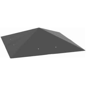 Reservtak till Paviljong med UPF30+ Skydd och Vattenavvisande Yta för Solskydd Hållbar och Stabil Grå 370 g/m² Oxford 3 x 3 m