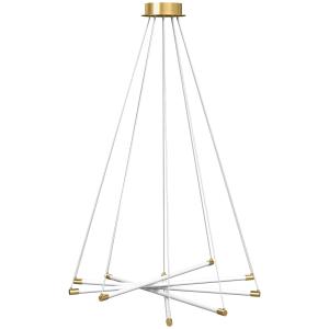 Taklampa LED Modern Guld och Vit Metall för Vardagsrum Takarmatur med 5 Justerbara Ljusstavar Unik Design och Bra Ljusspridning 50W