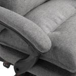 Massagekontorsstol Ergonomisk med Infällbart Fotstöd Höjdjusterbar för Kontor Svart