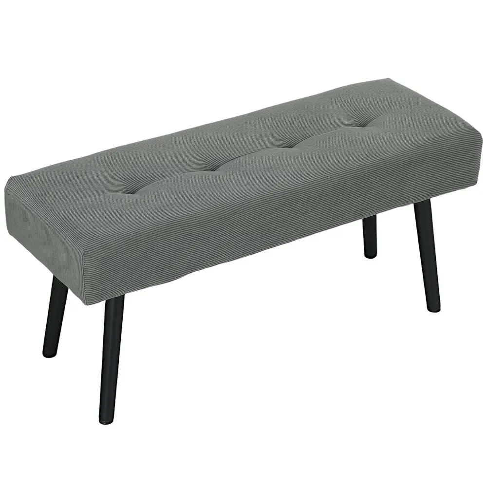 Stoppad Sängbänk med Sladdskydd och Metallben 100x36x45 Cm