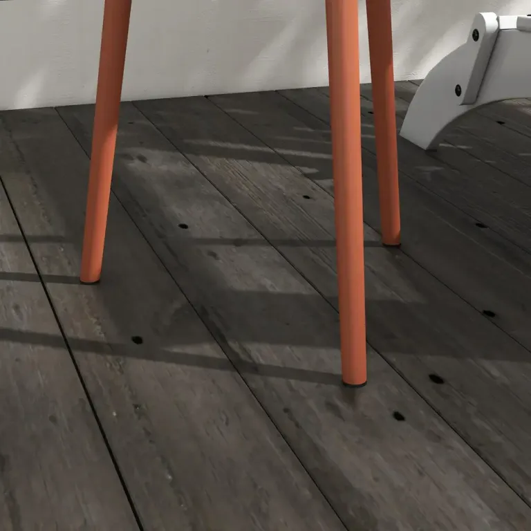 Trädgårdsbord Sidobord med Upphöjd Kant Röd av Stål 50 cm