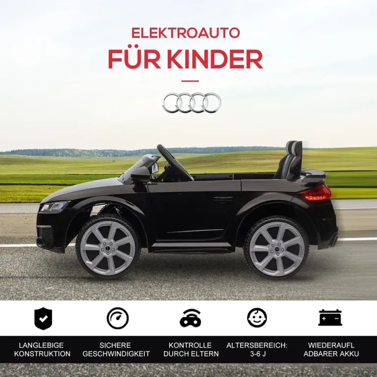 Barnelbil Sport 2,4g Fjärrkontroll Musik Signalhorn