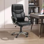 Kontorsstol Skrivbordsstol Svart Tyg och Metall för Kontor och Hem Höjdjusterbar med Vippfunktion Ergonomisk 114-124 Cm