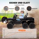Elbil Barnbil Svart av Plast och Metall för Barn 3-8 År 12V Terrängbil med Släp och Fjärrkontroll 2,5-4 km/h