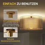Taklampa med Akrylskärm för LED- och Halogenlampor i Modern Design för Sovrum och Vardagsrum Ergonomisk och Elegant Krämfärgad Metall