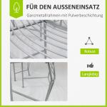 Trädbänk Rund Metall 360 Graders Placering Runt Trädstam Romantisk Design Väderbeständig Rostbrun 160 Cm