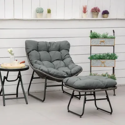 Konstrottingfåtölj med Fotpall 69 x 76 x 70 Cm