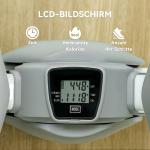 Mini Stepper Trappmaskin för Träning och Fitness med LCD-skärm och Halkfria Pedaler, Grå
