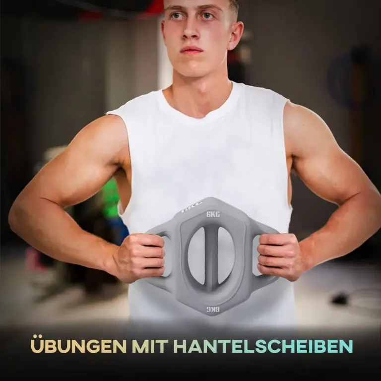 Hantel 3-i-1 Vikt Grå av Metall och Gummi för Styrketräning