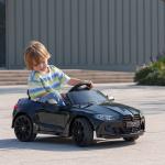 Elbil för Barn BMW M4 med Ljud och Ljus inkl Fjärrkontroll för Lek Hållbar och Säker Svart Plast för Barn 3–5 År 3–5 km/h
