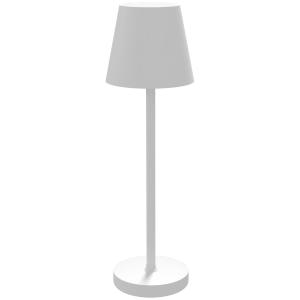 Bordslampa Sänglampa Vit av Metall för Vardagsrummet Uppladdningsbar USB Lampa med 3 Ljusfärger Pekbrytare Bärbar