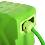 Väggslangbox med Automatisk Upprullning, Svängbar Slangvinda för Tryckluft och Vatten, Robust Väggfäste för Trädgård, Grön, 20 m