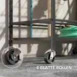Trädgårdsredskapshållare Kvasthållare Svart av Metall ve Plast för Garage ve Bod Multifunktionellt Ställ 40 kg 77 x 40 x 97 cm