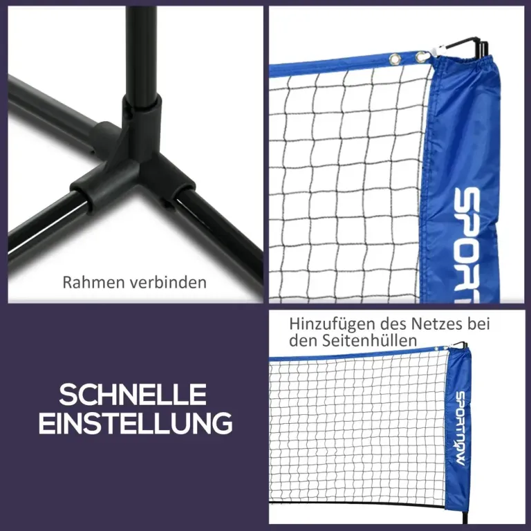 Badmintonnät Svart av Polyester 103-155 cm