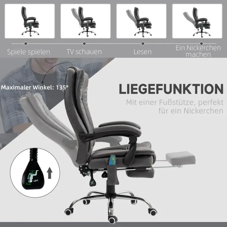 Ergonomisk Kontorsstol Chefsstol Höj- & Sänkbar
