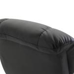 TV-Fåtölj Relaxstol Svart av Konstläder för Vardagsrum med Liggfunktion och Djup Stoppning 360° Vridbar Bekväm 76 x 80 x 102 cm