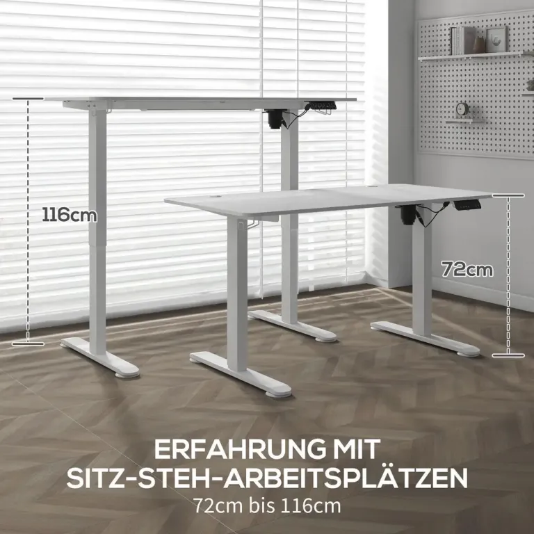 Skrivbord Datorbord Vit av Spånskiva och Metall 140 x 70 cm