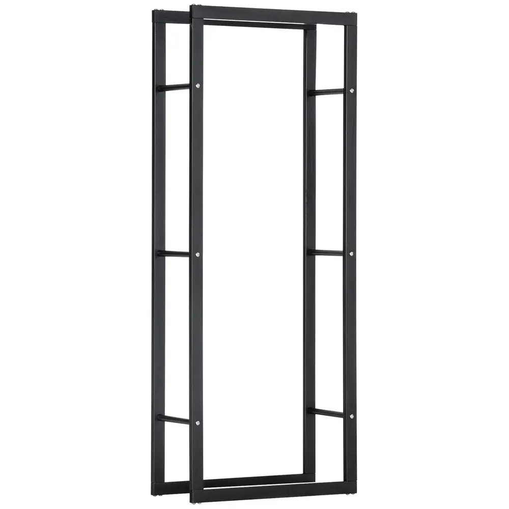 Vedställ i Metall Smal Vedförvaring 60 x 25 x 150 Cm