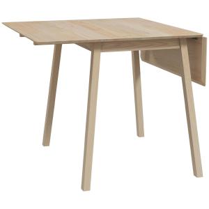 Matbord Fällbord Natur av Trä för Små Rum och Kök Köksbord för 2-4 Personer Hopfällbart 110 x 86 x 75 cm