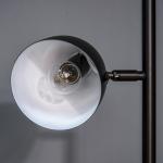 Golvlampa Stålampe i Industriell Stil Svart av Stål för Vardagsrum Lampa med 3 Justerbara Skärmar 38 x 28 x 169 cm
