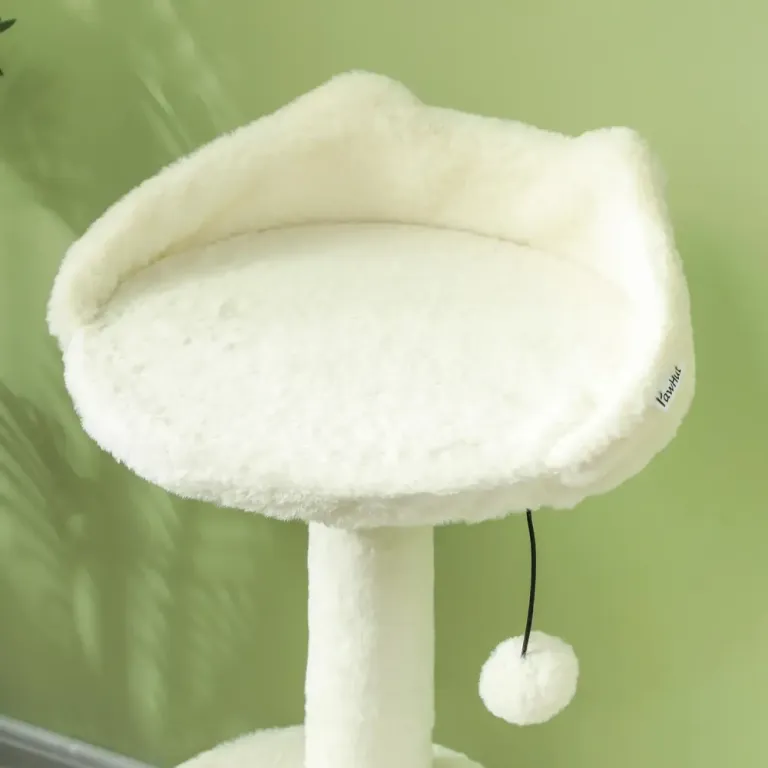 Klösträd Krämvit av Sisal och Plysch 79 cm
