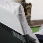 Hopfällbar Solstol Trädgårdsstol Ljusgrå av Stål och Polyester för Trädgård och Avkoppling 5-Stegs Fällbart Ryggstöd Bekväm 189 x 58 x 32,5 cm