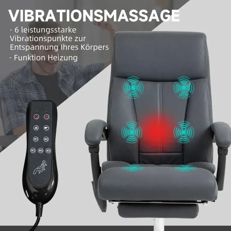Kontorsstol Mörkgrå av Tyg och Metall Ergonomisk
