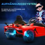 Elbil för Barn Lamborghini Aventador med Vingdörrar och Musik för Lek Hållbar och Säker Röd Plast 3–5 År