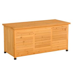 Redskapsbod i Granträ, Rymligt Trädgårdsskåp med Hyllor, Väderbeständig Förvaring för Verktyg och Redskap, Gul, 127 x 56 x 60 cm