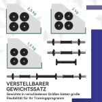 Hantelset 2 i 1 med Skivstång och Hantlar för Hemmaträning med Halkfria Grepp Ergonomisk och Hållbar Grön och Svart Plast och Stål 25 kg
