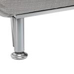 Hopfällbar Gästsäng med Madrass Extrasäng på Hjul Stabil Metallram Grå Vit 75 X 70 X 75 Cm
