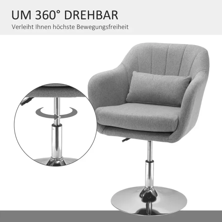 Arbetspall med Justerbar Höjd i Linnestil, Max 136 kg, Grå