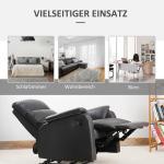 Justerbar TV-Fåtölj i Konstläder, Bekväm Relaxstol med Ergonomiskt Ryggstöd, Stilren Vilostol för Vardagsrum, Brun, 75 x 92 x 99 cm