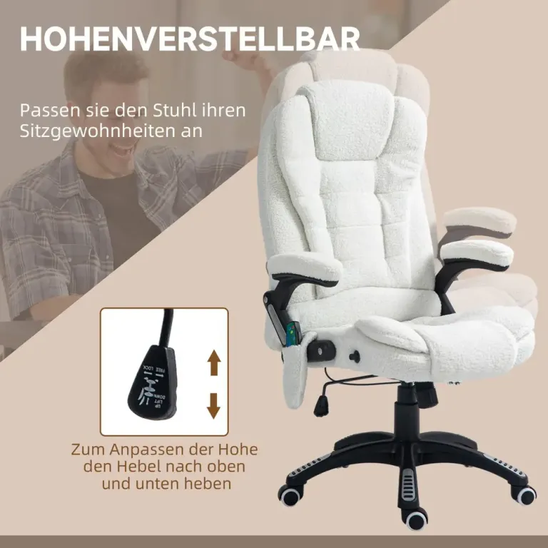 Kontorsstol Vit av Teddy 67 x 74 x 107-116 cm