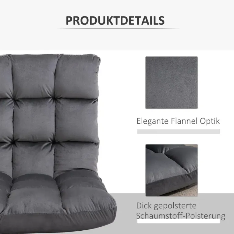 Golvstol Golvfåtölj Grå av Metall 55 x 71 x 53,5 cm