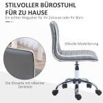Kontorsstol Skrivbordsstol Ljusgrå av Tyg och Metall för Studier och Kontor Snurrstol utan Armstöd 120 kg