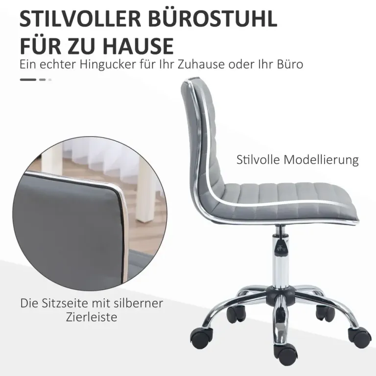 Kontorsstol Ljusgrå av Tyg och Metall