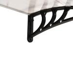 Entrétak Transparent Polykarbonat Robust Skärmtak med UV-Skydd Effektivt Väderskydd Klar 120 X 75 Cm