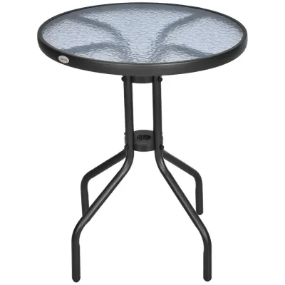 Trädgårdsbord Runt Balkongbord Metall med Ø60 x H70 cm