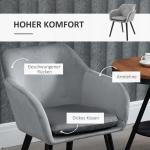 Matsalsstolar Köksstolar Grå av Sammet och Bokträ för Vardagsrum Set om 2 Stoppade Stolar med Ryggstöd 54 x 56 x 74 cm