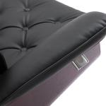 Snurrbar Relaxfåtölj med Pall Bekväm TV-Stol Chesterfield-Stil Justerbart Ryggstöd Brun 82 X 83 X 110 Cm