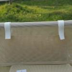 Solstol Trädgårdsstol Relaxstol Kräm Textil för Balkong och Terrass Hopfällbar och Väderbeständig Vilostol