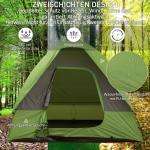 Campingtält Biltält 4-5 Personer 300 X 300 X 230 Cm Glasfiber och Polyester för Utomhusäventyr Grön