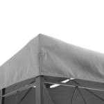 Ersättningstak till Paviljong, Vattenavvisande Takduk i Polyester, Passar de flesta standardramar, Ljusgrå, 3 x 4 m