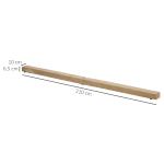 Gymnastikbom Hopfällbar med Halkfri Yta och Robust Träram för Träning och Motion Hållbar och Stabil Brun Mocka 210 x 10 x 6,5 cm