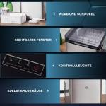 Ismaskin Iskubsmaskin Silver Svart av Plast och Metall för Hem och Kontor Självrengörande med 21 L Tank Kapacitet 15 kg per 24h 16 l